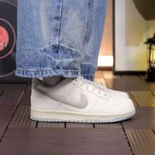 Nike New DUNK LOW RETRO Versatile Men's Casual Comfortable Durable Classic Low-Top Sneakers - White Gray - View 2