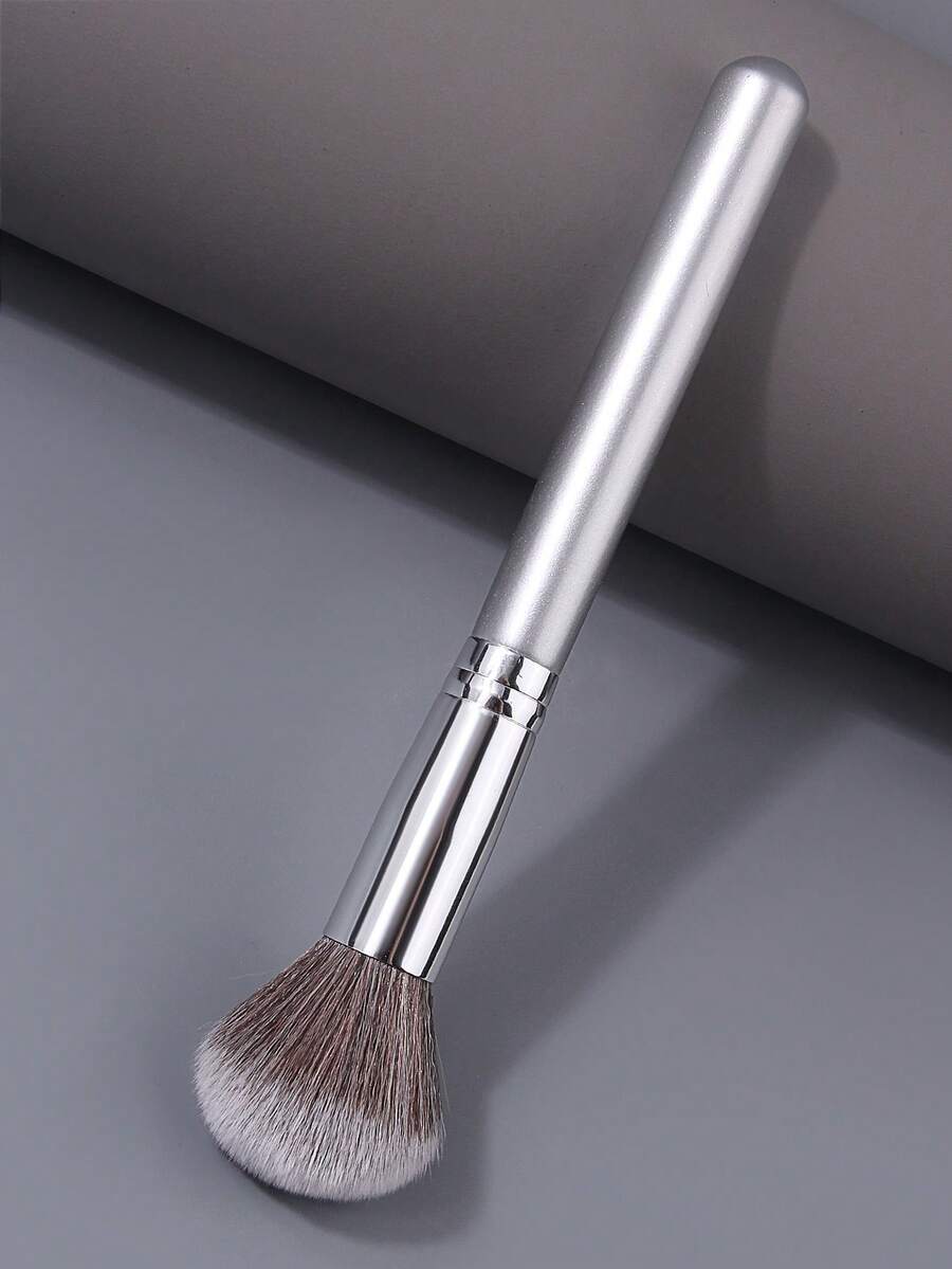 1pc Colorful Soft Blush Brush, Loose Powder Setting Brush With Pearlescent Handle, Multi-Functional Professional Makeup Tool