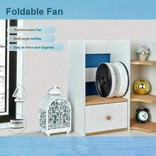 New 8-Inch Portable USB Rechargeable Folding Fan With Remote Control, Timer, Telescopic Aluminum Tube Design, Brushless Motor, 4-Speed Wind, 5400mAh Rechargeable Battery And 180-Degree Oscillation - Perfect For Outdoor And Indoor Cooling - Head-shaking Fan - View 7