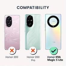 Honor Magic 5 Lite 5G / Honor X9A 手機殼，強化護角相機保護，透明防震薄款柔軟 TPU 手機殼 - 無色 - 查看 3