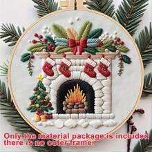 1 Set DIY Christmas Embroidery Kit, Handmade Embroidery Beginner Set, Cross Stitch Floral Pattern, Christmas Decor, Bedroom Living Room Winter Handmade Decoration, Sewing Practice, Hanging Ornament Holiday Decoration, Personalized Gift, Home Craft Activity - Multiple Styles - View 14