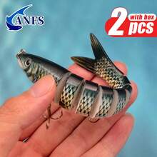 ANFS 2pcs Fishing Lures Mixed Design - Realistic Artificial Lures Swimming Lures For Freshwater And Saltwater Fishing - Multicolor - View 8