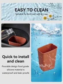 EIGIIS Open Top Car Trash Can, Waterproof Multi-Function Car Garbage Bin, Suitable For Car Door/Center Console/Seat Back, Portable Trash Storage Bucket, Suitable For Car, Truck, SUV, Van - A - View 5