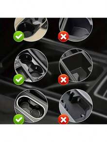 360° Rotatable 2-In-1 Car Cup Holder Expander With Phone Mount, Anti-Slip Carbon Fiber Dual Cup Extender Adapter, Universal For Cars Trucks SUVs, Fits Large Bottles & Cups - XZBJ00 - View 10