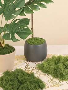 1pc 100g Artificial Moss, Suitable For Various Occasions, Home Decor Faux Moss, Micro Landscape Arrangement Decoration, Lawn Bonsai Potted Plant Ground Cover Landscape - Green - View 2