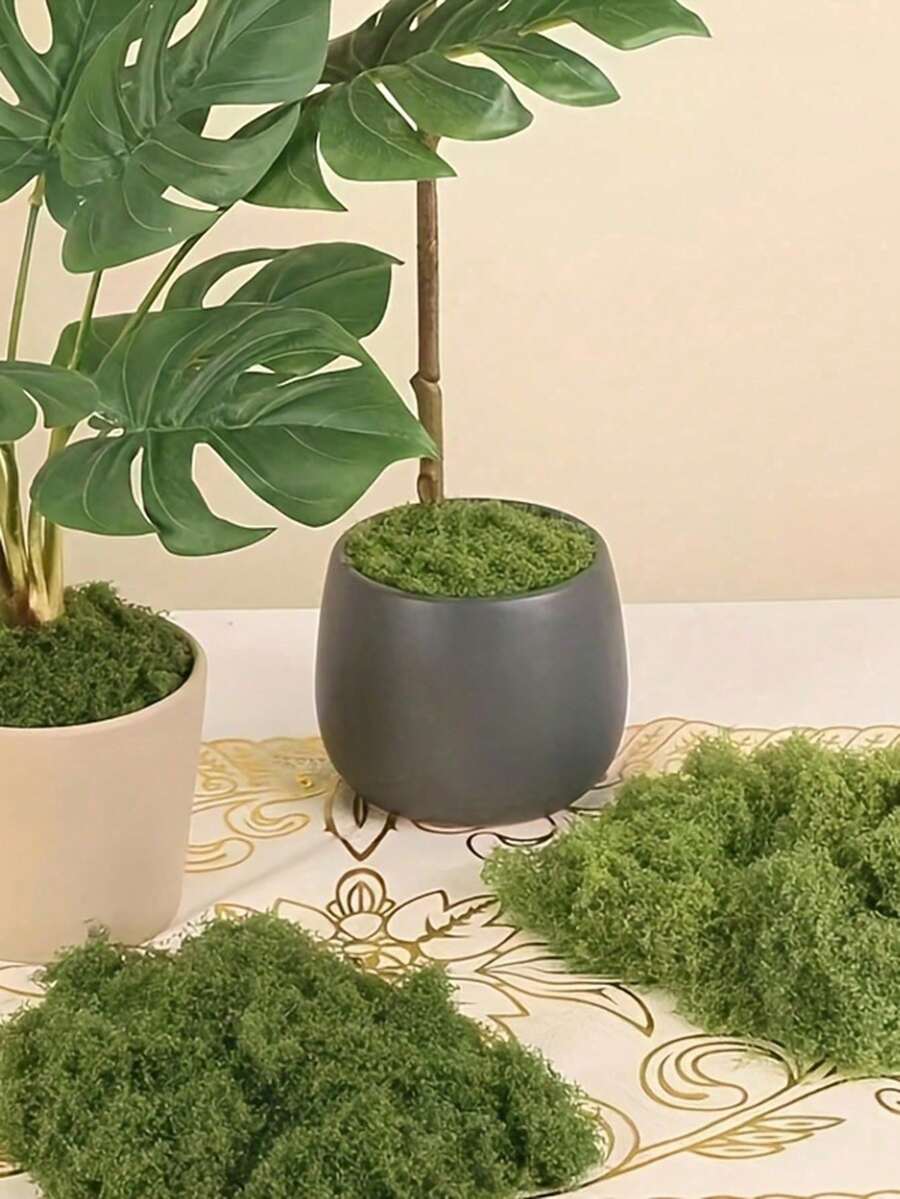 1pc 100g Artificial Moss, Suitable For Various Occasions, Home Decor Faux Moss, Micro Landscape Arrangement Decoration, Lawn Bonsai Potted Plant Ground Cover Landscape