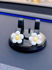 Soporte para teléfono de coche con patrón floral, soporte para teléfono de coche giratorio 360° - Material ABS, base antideslizante con diseño floral, adecuado para instalación en el salpicadero, adecuado para teléfonos inteligentes, adecuado para salpicadero, coche, oficina y uso doméstico - apoyo - Ver 10