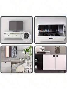 1S Fast Biometric Fingerprint Drawer Lock, Smart Anti‑Theft Cabinet Security Lock, 10 Fingerprints Storage, Type‑C Emergency Power, Easy Install For Wooden Drawers & Cabinets, Drilling Required, Batteries Not Included - View 10