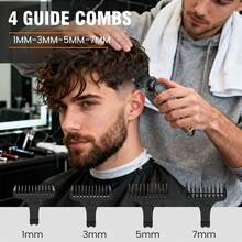 Hatteker 1pc Men's Oil Hair Clipper LCD Digital Display USB Rechargeable High Power Electric Hair Trimmer Barber Shop Hair Clipper Razor - View 11