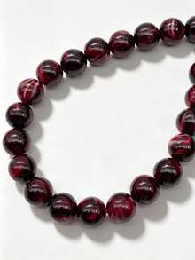 1pc Bohemian Round Bead Faux Agate Exaggerated Minimalist Women's Beaded Necklace Party Gathering Colorful Neck Chain - Mixed Colors Random - necklace - View 7