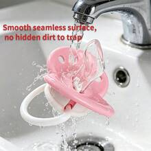 1pc/2pcs/3pcs Baby Pacifier, Soft Silicone Material, Soft And Comfortable, Effectively Protects Baby's Gums, Suitable For Babies 6 Months And Older, Cartoon Pattern - Pink - View 8