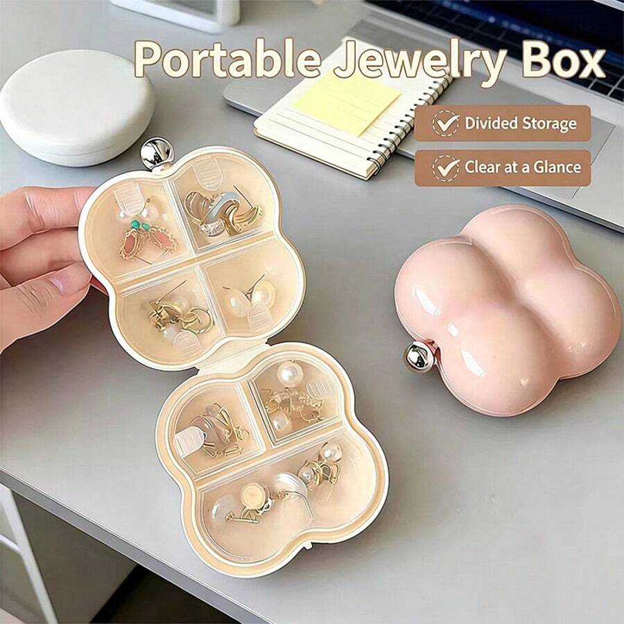 Travel Jewelry Organizer Bag With Independent Compartment Design, Portable Jewelry Box For Earrings, Studs, Bracelets, Necklaces, Exquisite Mini Jewelry Pouch Suitable For Travel, Vacation, Daily Use, Back To School Gift, Birthday Gift, Back To School Season