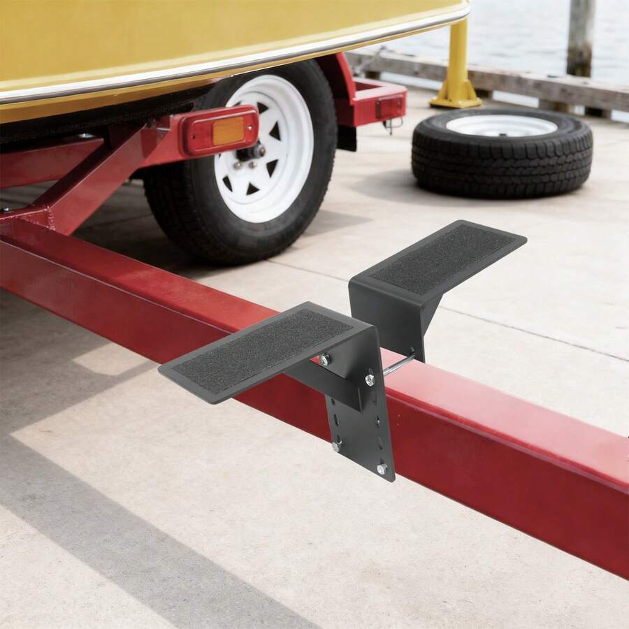 kangten 2 PCS Frame Mounted Trailer Step, Boat Trailer Step, Yacht Trailer Step - Black - View 1