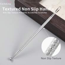 Alat Penghapus Komedo Dua Ujung, Ekstraktor Komedo Stainless Steel dengan Lingkaran Bulat & Lingkaran Pipih, Ekstraktor Jerawat Profesional untuk Wajah, Hidung & Dagu - MultiWarna - View 4