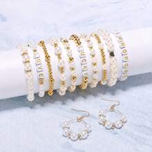 1 Box Acrylic Beaded Jewelry Making Kit, Includes CCB Gold Beads, DIY Bracelet, Necklace, Earrings, Pendant, Craft Jewelry Making Material Set - Multicolor - View 4