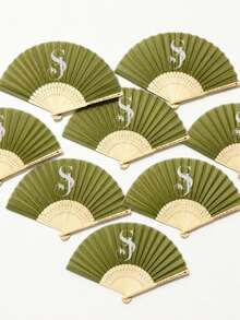 客製化新款豹紋摺扇，便攜式手持扇，適合舞蹈、攝影、旅行與日常使用，夏季度假適用 - 彩色 - 查看 7