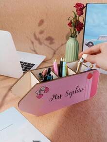 Tempat Pena Berbentuk Pensil yang Dapat Disesuaikan, Penyimpanan Meja yang Dipersonalisasi, Tempat Pena Gaya Warna-warni yang Lucu, Dapat Disesuaikan Nama, Dapat Disesuaikan Aksesori Meja, Meja Kantor, Meja Belajar, Hadiah Hari Guru, Hadiah Ulang Tahun, Guru, Teman dan Keluarga - MultiWarna - View 6