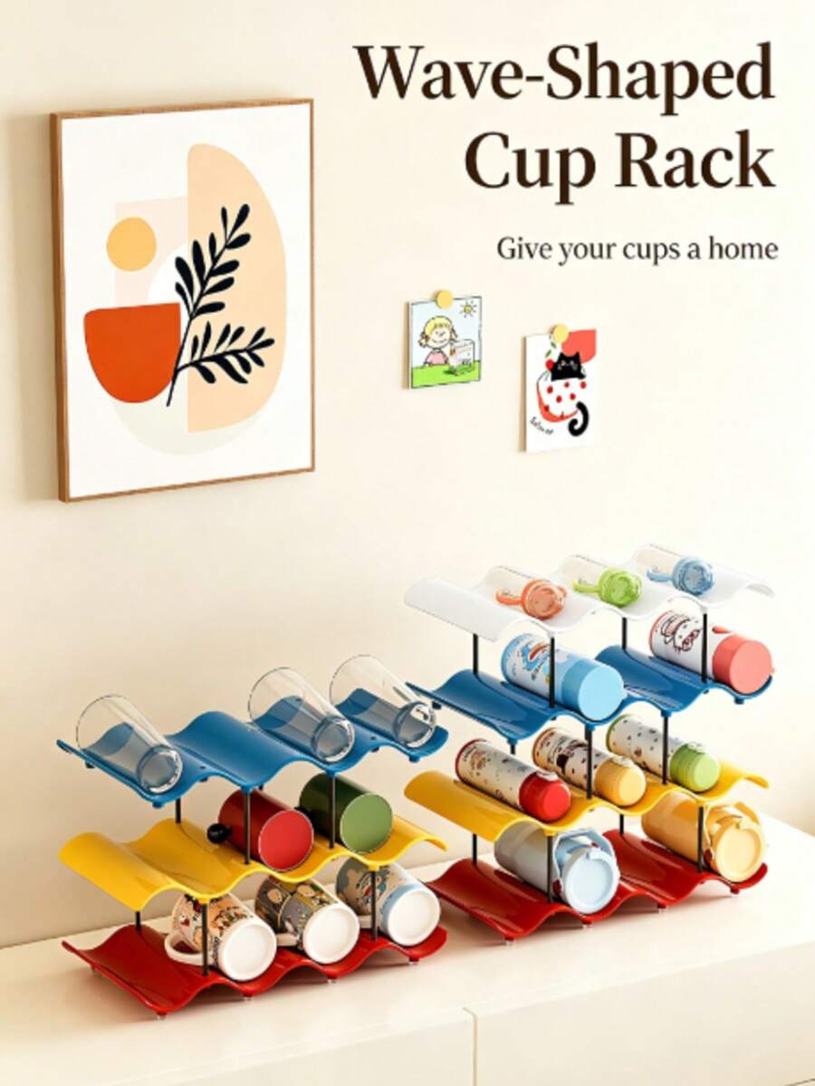 1pc Multi-Layer Water Bottle Storage Rack, Room Decor, Bedroom Decor, Kitchen Accessories, Home Decor, Autumn Decor, Christmas Decor, Autumn Home Decor, Home Accessories, Space-Saving Cup Holder, Kitchen Pantry Countertop Organizer - Cup Holder - View 1