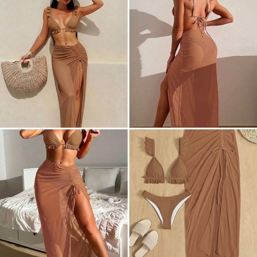 Women Bikini Sets - Wholegrain Coffee - View 1