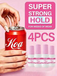 GELPOLISH Super Strong Nail Glue 6pcs/Set 10ml Bottle Quick Dry Waterproof Long Lasting Nail Adhesive Suitable For Fake Nails - 10ml - View 8