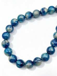 1pc Bohemian Round Bead Faux Agate Exaggerated Minimalist Women's Beaded Necklace Party Gathering Colorful Neck Chain - Mixed Colors Random - necklace - View 3