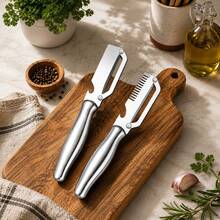Multifunctional Kitchen Vegetable Peeler - Silver - View 5