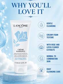 Lancôme 蘭蔻 Clarifying 柔和潔顏乳，125ml 正裝，50ml 試用裝，豐富泡沫，保濕不緊繃，溫和配方，適合中性至混合性肌膚 - 蘭蔻清瑩柔膚潔面乳(藍色) - 查看 7