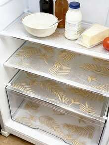 1/4pcs Waterproof Refrigerator Mat - Moisture-Proof, Non-Slip, Washable And Reusable. Made Of EVA Material With Novel Lemon Pattern. Suitable For Refrigerator And Kitchen Decoration. Door Mat, Personalized Gift, Kitchen Essential, Tool, Kitchen Gadget, Kitchen Supplies, Sushi, Cooking, Kitchen, Kitchen Accessories - Multicolor - View 10