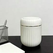 Mini Desktop Trash Can, Flip Lid Design Prevents Odor Spread, Can Be Used To Store Fruit Peels, Paper Scraps And Other Desktop Waste, Keeps Desktop Clean, Suitable For Bathroom, Home Desk, Coffee Table, Office, Living Room - Multicolor - View 6
