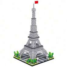 Set Balok Bangunan Menara Eiffel Paris 3585 Buah, Model Arsitektur Terkenal di Dunia, Ideal untuk Dekorasi Rumah & Hadiah Ulang Tahun - Paket Tas - View 9