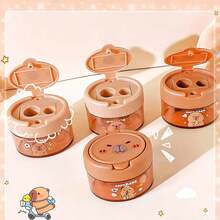 1pc Random Color, Suitable For Standard Pencils, Fun Creative Capybara Pencil Sharpener, Luxury, Fashion, Cool Stationery, Creative Flip Design, Unique Design, Fun Learning Supplies And Teacher Reward Gifts, Cool Soft Teacher Stationery, Convenient Small Pencil Sharpener For Students, Desktop Decoration Portable Pencil Trimmer, Suitable For Graduation Season, Back To School Season (Packaging Box Not Included) And Birthday Decorations - Color Style Randomized - View 7