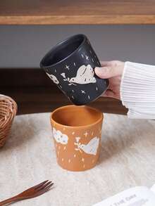 1pc 310ml Bird Ceramic Mug, "Spring Dove" Design, Perfect For Coffee; Ideal Home Decor And Tableware, Cafe Latte Art Mug, Tea Cup, Gift And Holiday Decoration - Multicolor - View 11