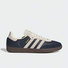 Adidas Originals SAMBA OG Comfortable Thin Sole Durable Low-Top Sneakers Unisex Dark Blue - Dark Blue - View 4
