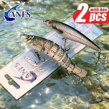 ANFS 2pcs Fishing Lures Mixed Design - Realistic Artificial Lures Swimming Lures For Freshwater And Saltwater Fishing - Multicolor - View 3