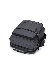 1pc Solid Color Casual Fashion Backpack Nylon Fabric Zipper Closure Minimalist Men's One Shoulder Crossbody Handbag Suitable For Daily Commute Work Business Meetings - Multicolor - View 8