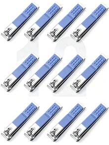 12pcs Gradient Stainless Steel Nail Clipper Set, Classic Fingernail/Toenail Clipper Set, Sharp Blades, Portable Nail Clippers, Suitable For Nail Salon And Home Use, Nail Clipper Quantity, Wholesale Delivery (Pink/Green/Blue/Original Color) - Multicolor - View 8