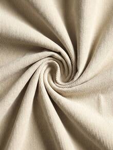 glestore Men's Retro-Style Solid-Color Long-Sleeve Corduroy Casual Shirt: Suitable For All Four Seasons-Perfect For Work, Leisure, And Vacations - Beige - View 6