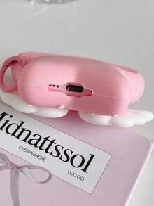 Ốp bảo vệ tai nghe Bluetooth hình ngôi sao màu trắng hồng, họa tiết cánh thiên thần và ngôi sao hồng, tương thích với tai nghe Bluetooth không dây Apple thế hệ thứ 3/4. Quà tặng mùa xuân, sinh nhật, kỷ niệm, tiệc tùng. - Hồng - Xem 7