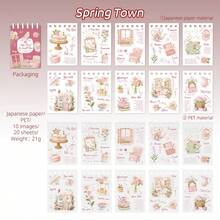20 Sheets/Bag Stickers, Town Slow Travel Series, Vintage Life Small Objects Stickers, Two Different Materials, Scrapbook Supplies, Notebook Accessories, Used For Decorating Cards, Photo Frames, Computers, Phone Cases, Water Cups, Magazines, Stationery Boxes, Suitcases, Desktop Decoration Stickers - Sticker - View 14