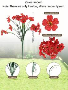 8/6/4/1 Bundles künstliche Blumen für Innen- und Außenbereich, künstliche Blumenpflanzen, für Innen- und Außenbereich, Garten, Veranda, Blumenkasten, Zuhause, Hochzeit, Landhausdekor, künstliche Blumen für Außenbereich, UV-beständige künstliche Kunststoffblumen, künstliche Pflanzen zur Dekoration, hängende P - Verschiedenfarbig - Übersicht 4