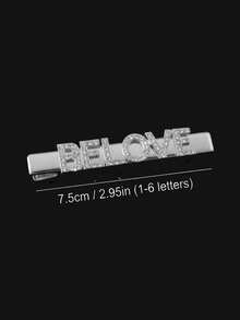 Custom Name Hair Clip, Personalized Word Barrette, Sparkly Hair Accessory Gift For Women & Girls, For Daily Styling, Party, Birthday & Holiday Present - Multicolor - View 12