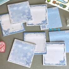 Blue Butterfly Sticky Notes, Warm Purple Butterfly Wings Light Blue Sticky Notes, 76*76mm Adhesive Removable Cute Student Memo Note Pads, Office And Study Use Sticky Notes - one-size - View 7