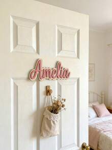 Custom Wooden Name Sign - Personalized 3D Layered Desktop Decor, Cute Kids Nursery Desk Decoration, Back To School Daycare Milestone Gift - Multicolor - View 6