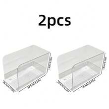 2/4pcs Transparent Bookshelf, Transparent PET, Large Capacity, Minimalist Design, Multiple Styles Available. Suitable For Bedroom Bookshelf, Bookshelf, Bookcase And Home Storage Box - View 8