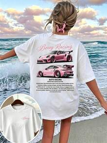 Women'S T-Shirt, Car Print, All-Season Wear - style2 - 查看 1