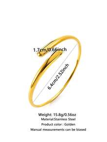 2pcs Minimalist Fashion Elegant Style Asymmetrical Geometric Stainless Steel Women's Jewelry Set Suitable For Daily Wear/Party/Evening/Commute/Holiday Gift - Yellow Gold - View 13