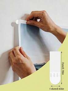 20/30pcs Poster Adhesive Strips & Replacement Strips White Sticky Strips, Damage-Free Hanging Posters, Children's Artwork, Banners & Signs, Reusable Hanging Hooks For Home Wall Decor, Wall Hanging Refill Pack, No Tools Needed, Clean Removal - A - View 4