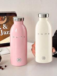 1pc Large Capacity Stainless Steel Vacuum Insulated Water Bottle, Hot & Cold Dual Use , Portable Outdoor Insulated Flask, Durable Reusable Water Bottle, Unisex - Multicolor - View 3
