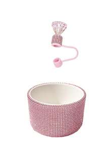 Silicone Cup Sleeve With Sparkling Rhinestone Decoration And Crown Straw Lid, Fits 30oz And 40oz Cups With Handles, Decorated With Rhinestones And Crown, Suitable For Office, Restaurant, Cafe, Car Interior, Kitchen, Bedroom, Vacation, Camping, Essential Travel Accessory For Spring And Summer. Birthday Gift, Wedding Accessory, Back To School Gift, Easter Gift, Mother's Day Gift, Teacher's Day Gift, Women's Birthday Gift Decoration - Multicolor - View 15