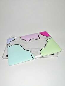 Funda transparente para cuaderno con estampado de color, estilo artístico, compatible con varios modelos. - Ver 2